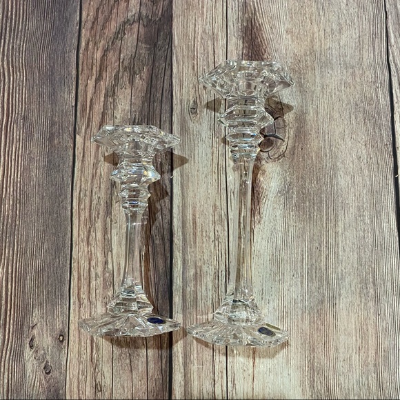 Vintage | Bohemia Crystal Candlestick Holders - Picture 7 of 7